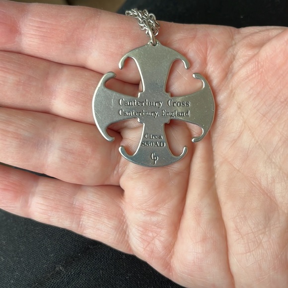 Pewter Canterbury cross necklace - Picture 3 of 7
